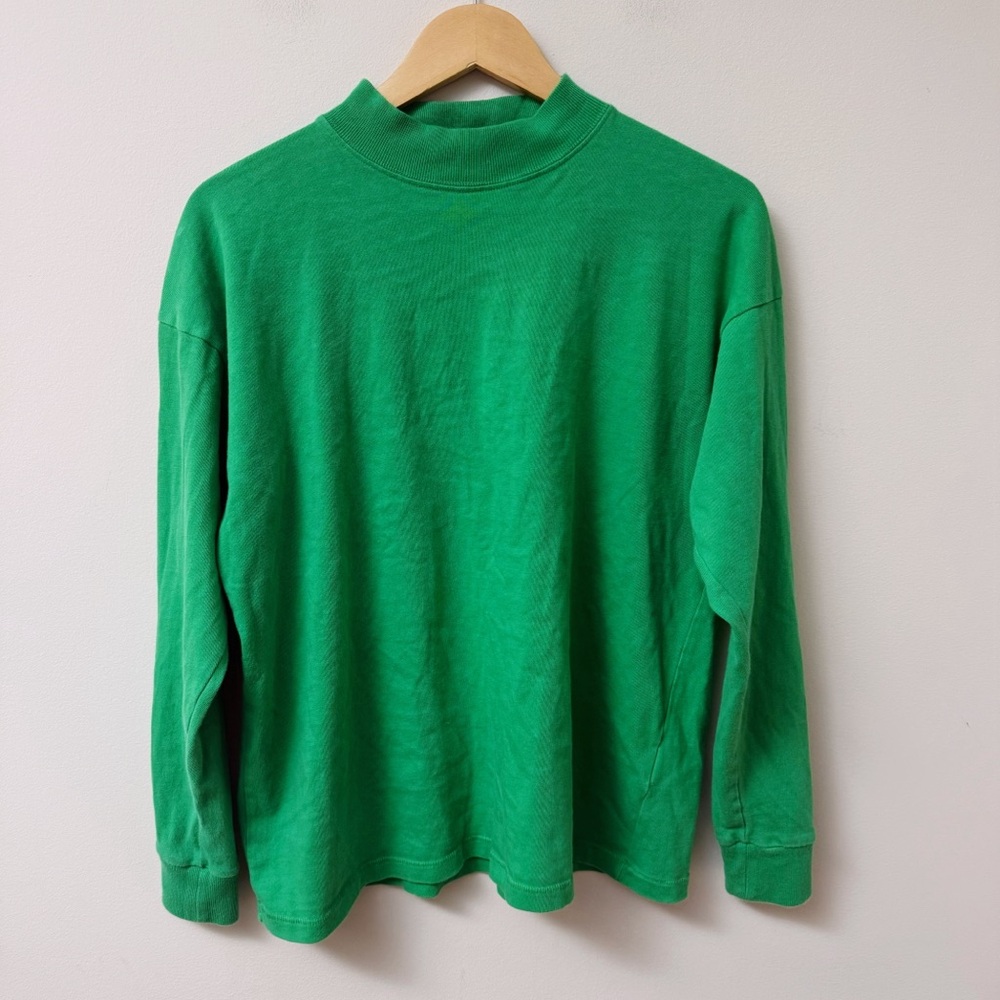 BDG Green Mockneck Long Sleeve